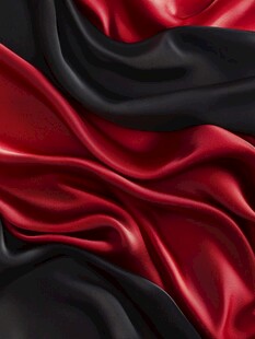 红黑交织绸缎的优美纹理
