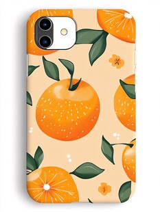 橘色水果图案手机壳