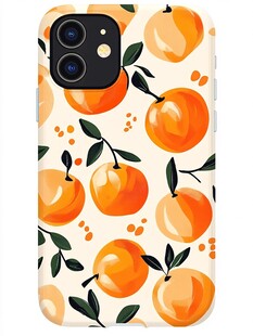 橘色水果风手机壳图案
