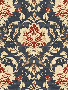 复古华丽花卉图案壁纸