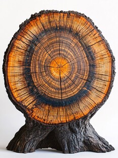 树桩截面艺术造型摆件