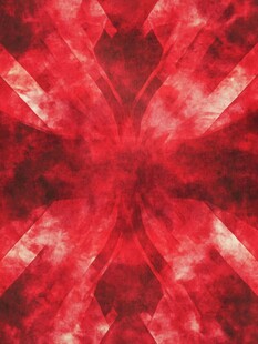 红色放射状几何纹理图案