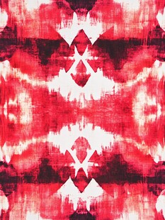 红色抽象对称水彩纹理图案