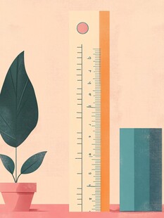 植物与尺子的趣味组合