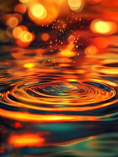 波光粼粼的梦幻水面