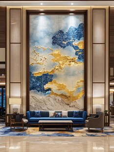 中式客厅大气山水壁画