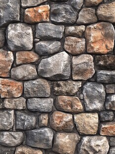 石块堆砌的复古墙面纹理