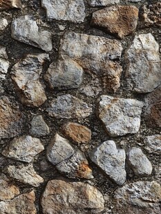 石块堆砌的古朴墙面纹理