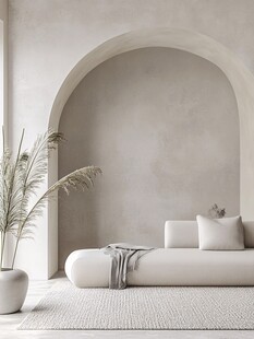 简约拱形空间的舒适角落
