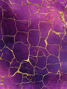 紫底金色裂纹纹理图案