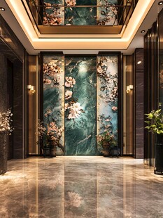 中式奢华大厅的精美墙饰