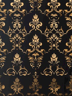 黑金奢华花纹图案设计