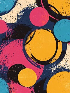 多彩抽象圆圈图案背景
