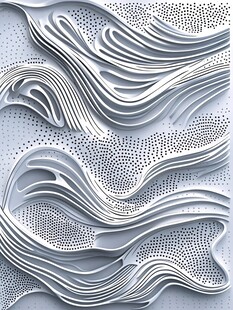 立体波浪穿孔纹理背景图