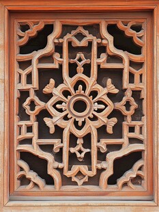 中式木雕窗棂精美图案