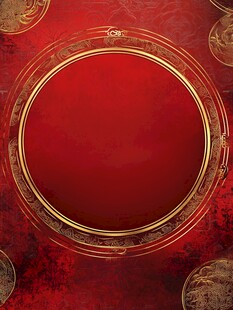 红色金边中式华丽背景图