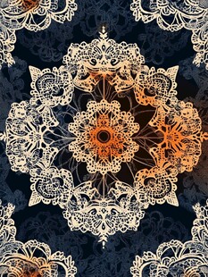 复古华丽蕾丝花纹图案