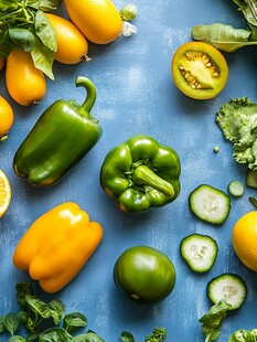 多彩新鲜蔬菜的视觉盛宴