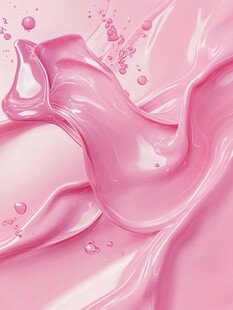 粉色液体飞溅动态画面