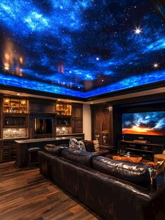 梦幻星空主题家庭影院