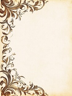 复古花纹装饰边框背景图