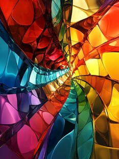 绚丽多彩的抽象玻璃图案