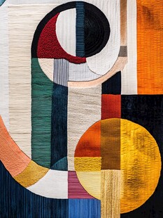 抽象几何拼接艺术画作