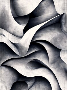 抽象立体几何波浪纹理图案