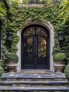 欧式铁艺拱门庭院入户门