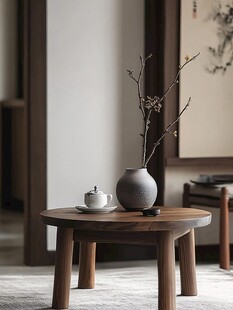中式禅意茶桌花瓶摆件
