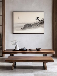 中式茶室的雅致山水氛围