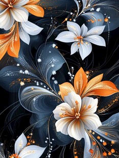 梦幻花卉图案背景设计