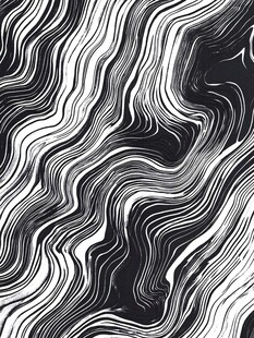 黑白波浪纹理抽象图案