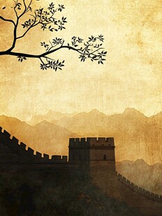 古长城边的树影与山色