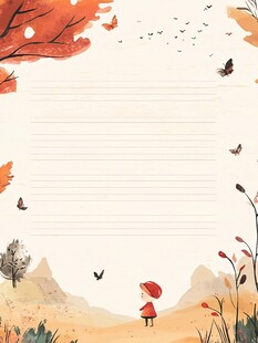 秋日童梦 女孩与自然之景