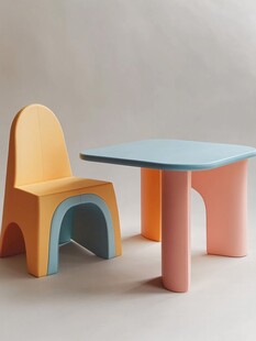 彩色儿童桌椅 简约可爱风