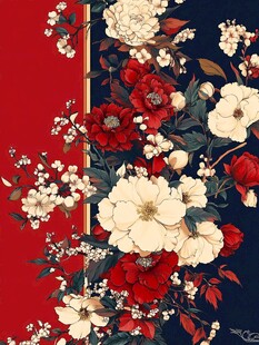 中式繁花图案的精美设计