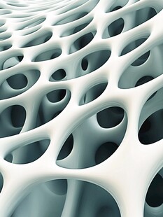 几何镂空结构艺术图案