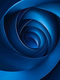 蓝色螺旋抽象艺术图案