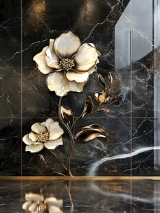 立体金属花朵墙面装饰