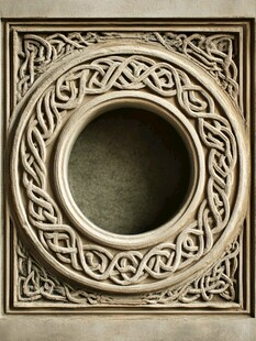 复古雕花圆形装饰图案