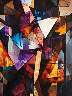 抽象几何彩色碎片艺术画