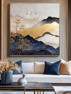新中式山水挂画客厅装饰