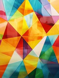 多彩几何拼接艺术图案