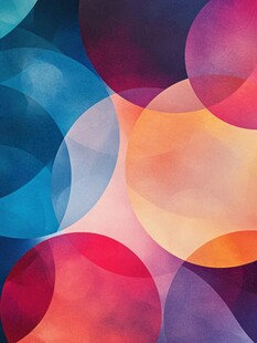 多彩渐变圆形抽象背景图