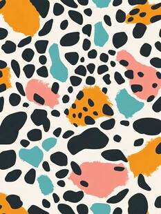 多彩斑点几何图案纹理