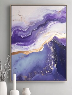 梦幻紫蓝抽象艺术挂画