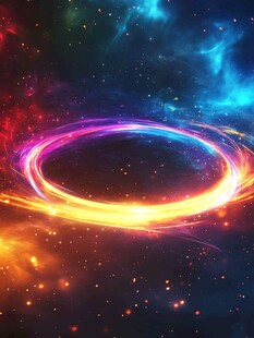 炫彩星际光环宇宙景象