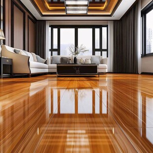 现代简约客厅实木地板展示