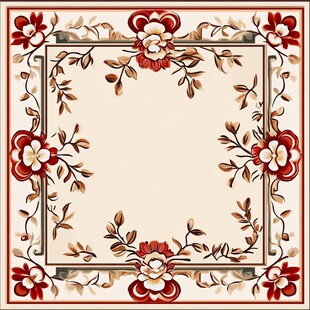 花卉边框装饰图案设计